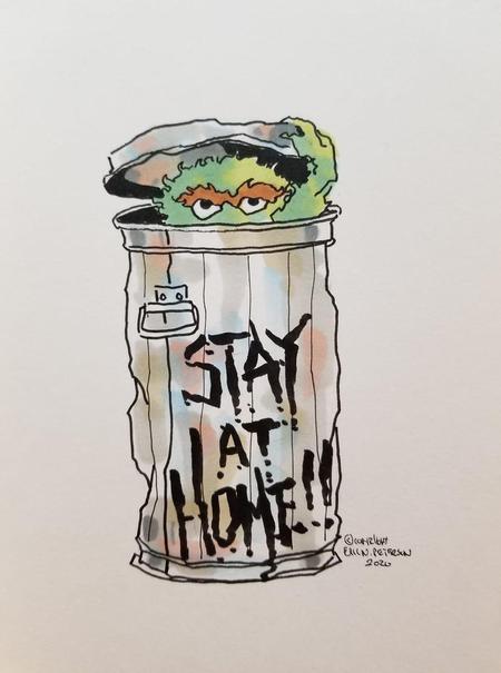 Big Bird Here. If You Come to My Street Unvaccinated, You Will Catch These Hands- Not Covid